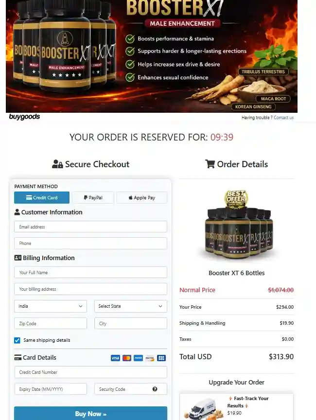 Booster XT Booster XT Order Page